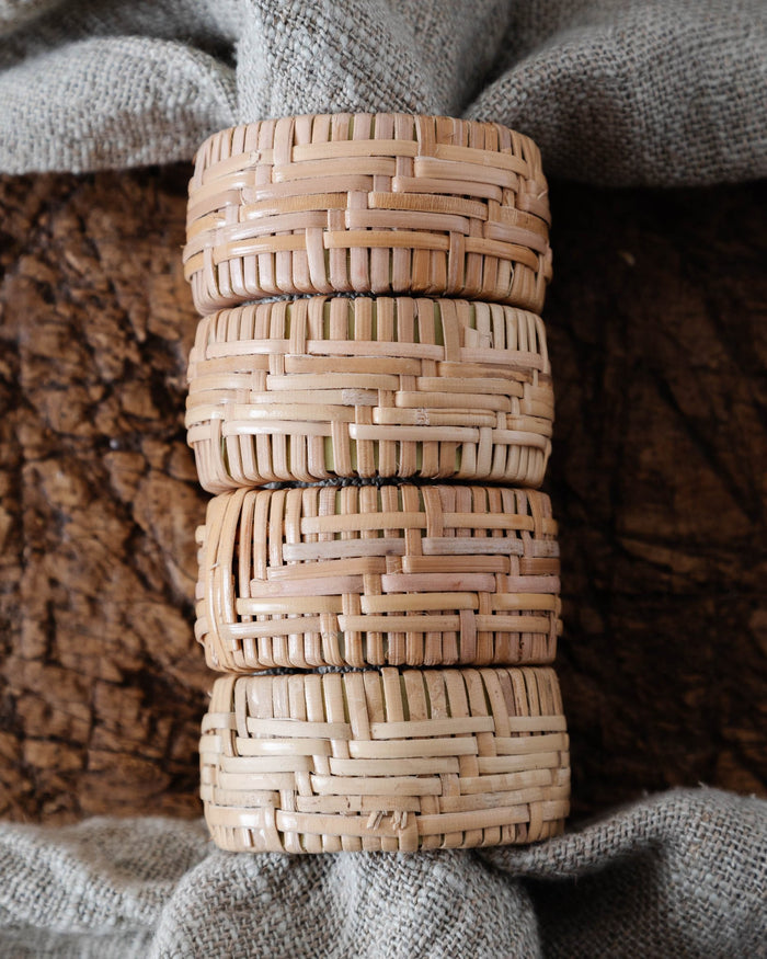 Rattan Napkin Rings (Set of 4) - Lone Fox