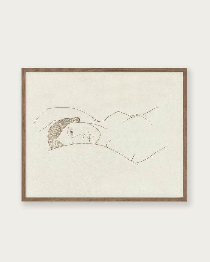 "Reclining Woman" Art Print - Lone Fox