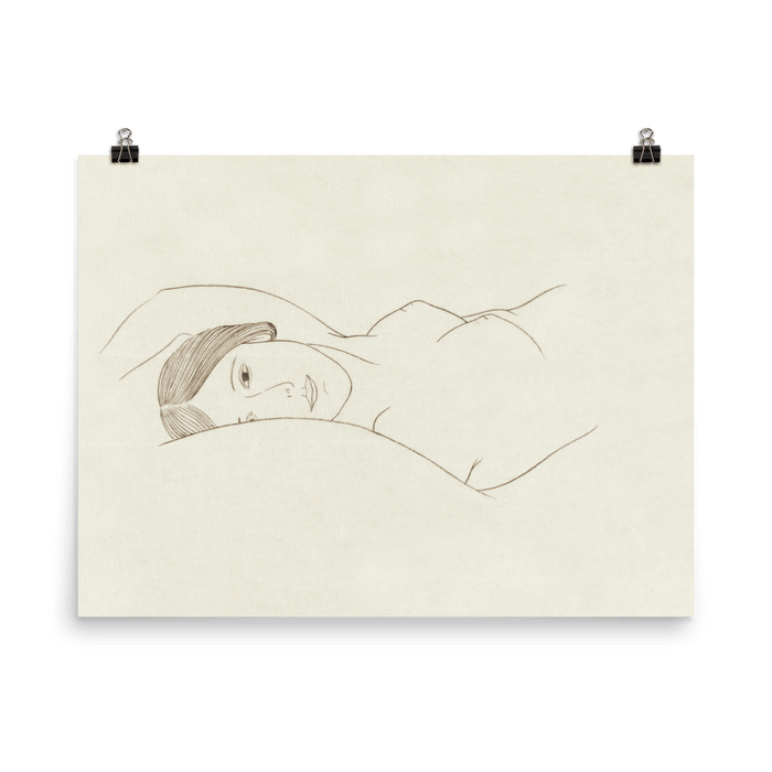 "Reclining Woman" Art Print - Lone Fox