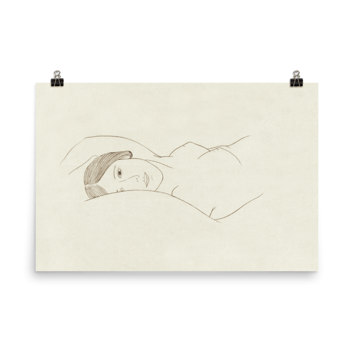 "Reclining Woman" Art Print - Lone Fox
