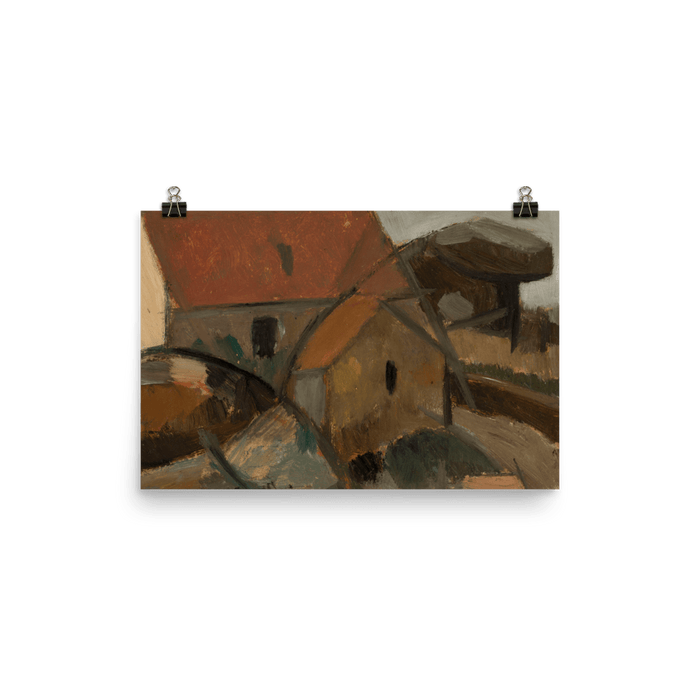 "Red Roof" Art Print - Lone Fox