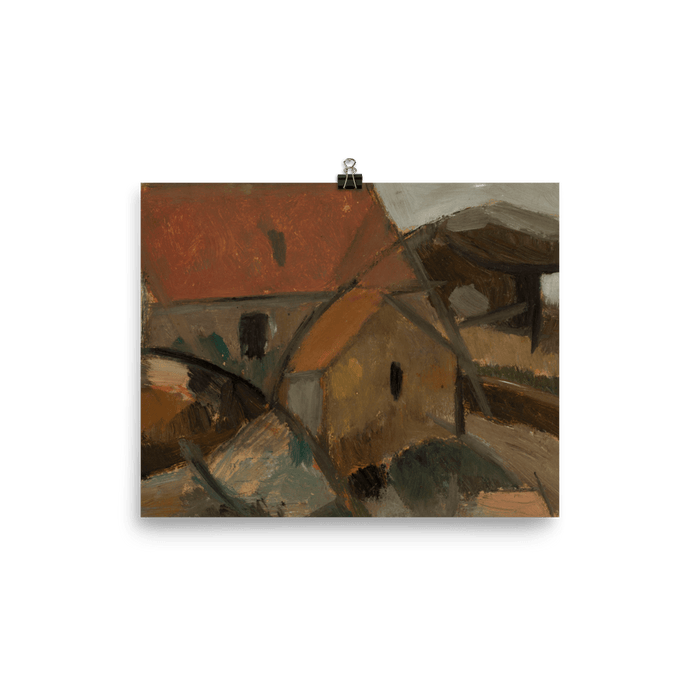"Red Roof" Art Print - Lone Fox