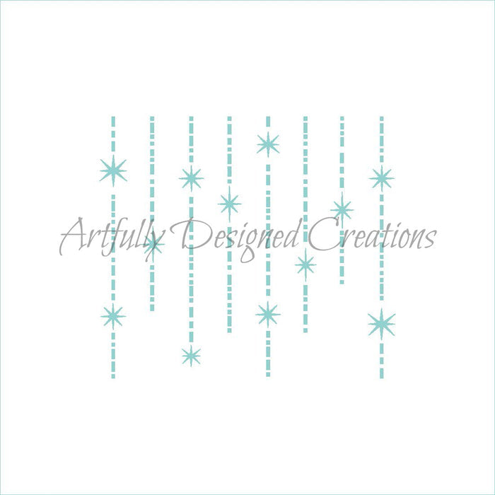 Retro Christmas Garland Stencil