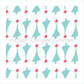 Retro Christmas Tree Background 2 Part Stencil Background
