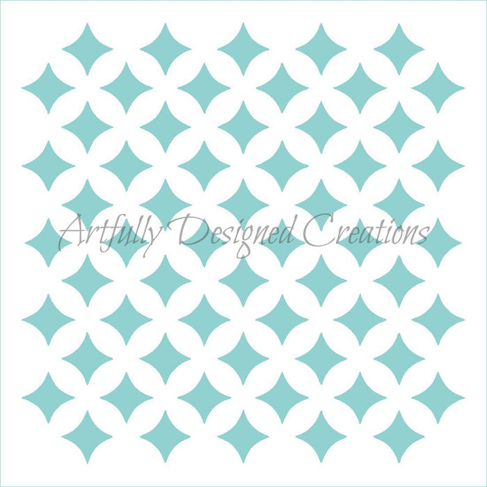 Retro Diamonds Stencil