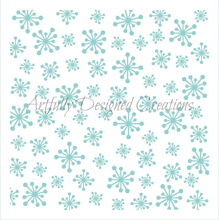 Retro Snowflake Stencil
