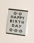 Retro Tile Birthday Card - Lone Fox