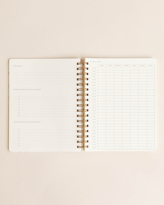 Retro Tile Undated Planner / Agenda - Lone Fox