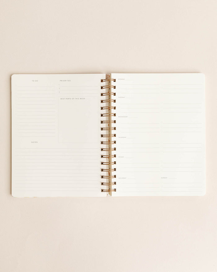 Retro Tile Undated Planner / Agenda - Lone Fox