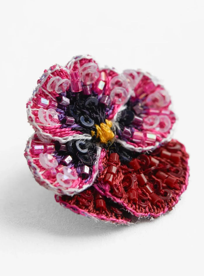 Rose Pansy Brooch