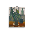 "Rubber Plant On A Window Ledge" Art Print - Lone Fox