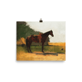 "Saddle Horse in Farm Yard" Art Print - Lone Fox