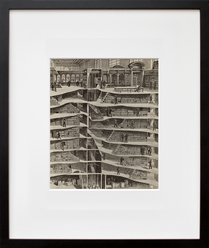 Sectional view of the New York Public Library