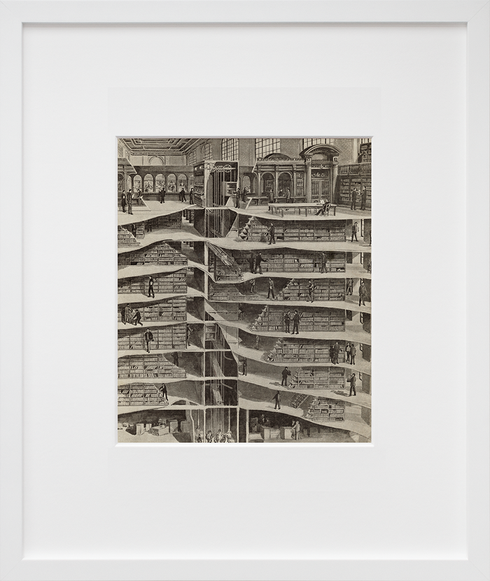 Sectional view of the New York Public Library