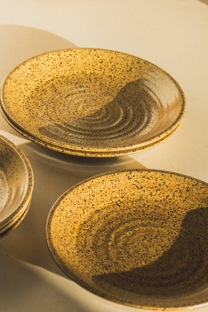 Set of 4 French Stoneware Plates - Lone Fox