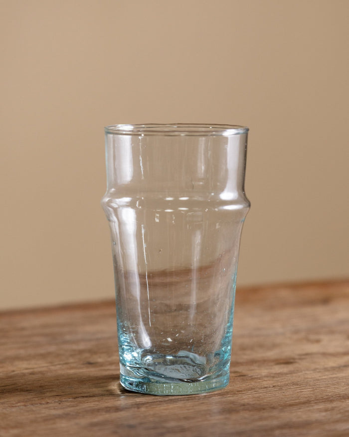 Set of 6 Hand Blown Moroccan Beldi Glassware - Clear - Lone Fox