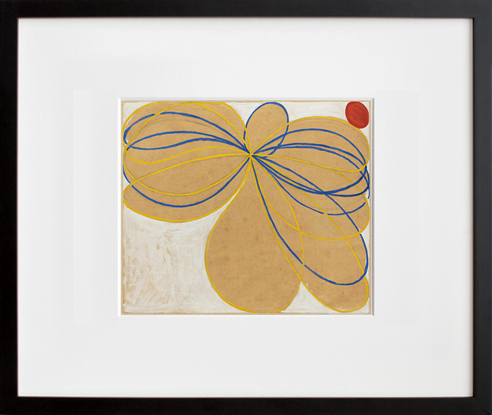 Hilma af Klint's Seven-Pointed Star No. 1 framed in black