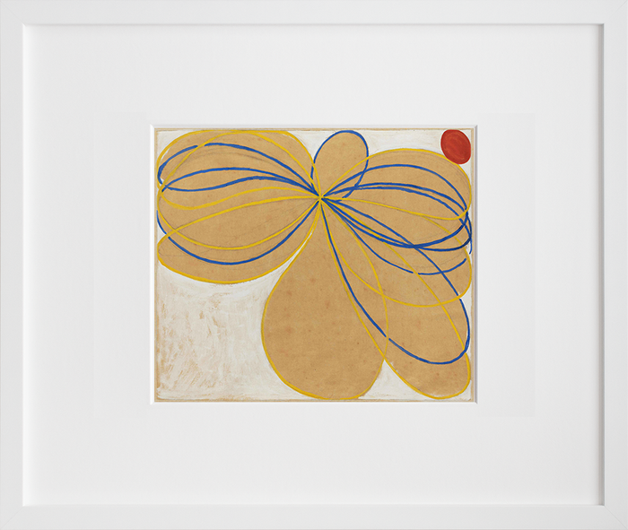 Hilma af Klint's Seven-Pointed Star No. 1 framed in white