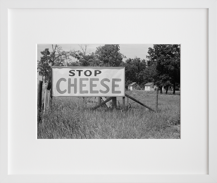 Signs on U.S. 41, Kenosha County, Wisconsin (Stop: Cheese)