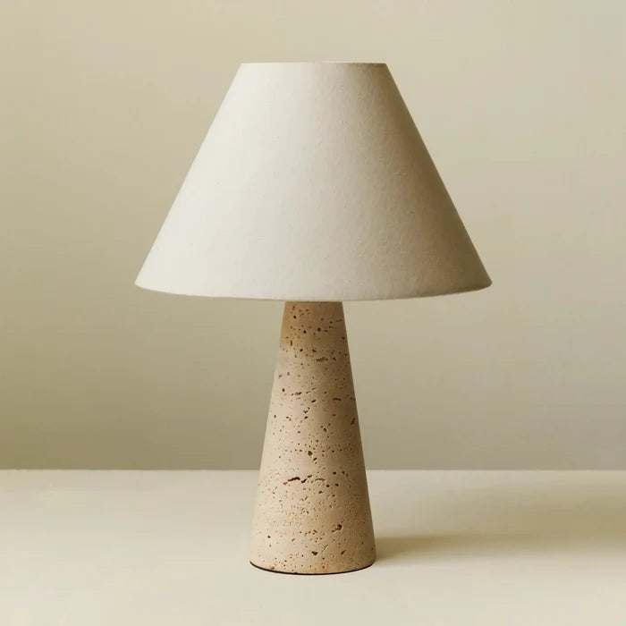 Silée Travertine Table Lamp - Lone Fox