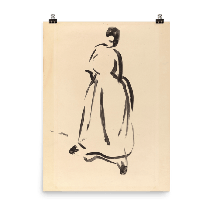 "Silhouette of a Woman" Art Print - Lone Fox