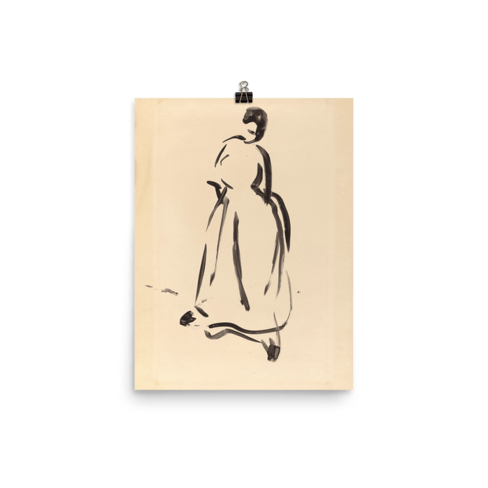 "Silhouette of a Woman" Art Print - Lone Fox