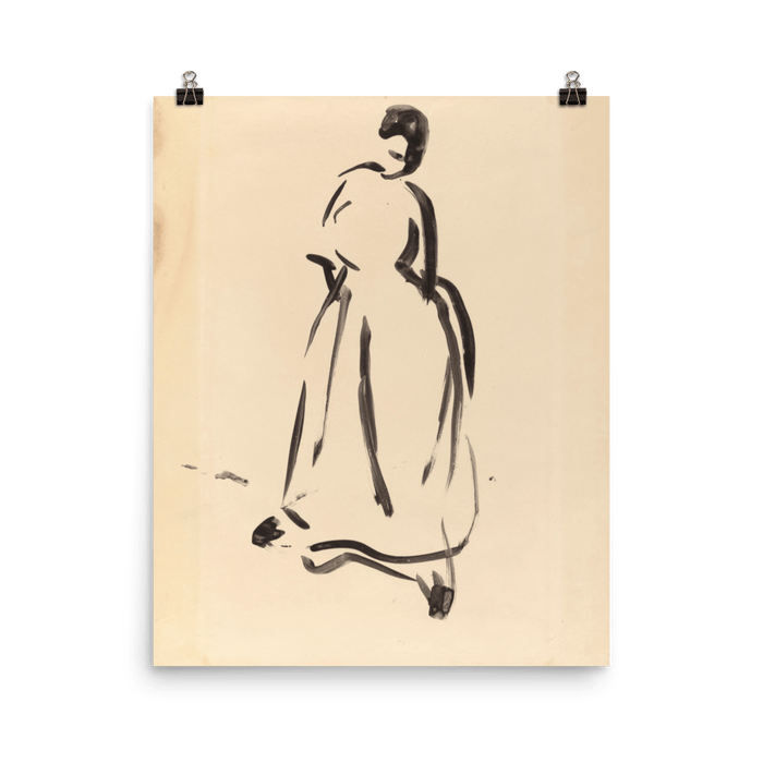 "Silhouette of a Woman" Art Print - Lone Fox