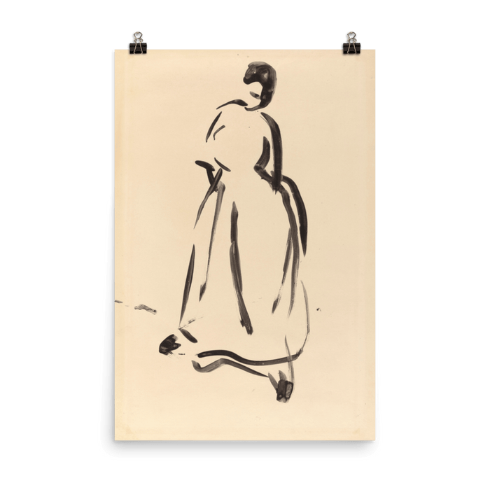 "Silhouette of a Woman" Art Print - Lone Fox