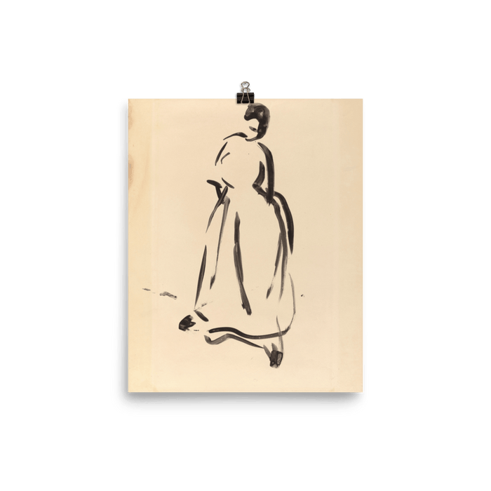 "Silhouette of a Woman" Art Print - Lone Fox