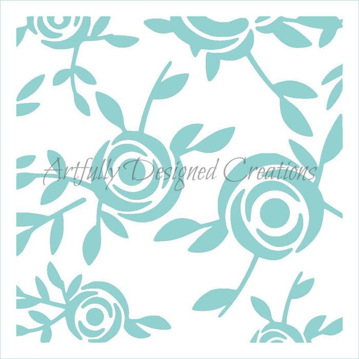 Simple Rose Stencil