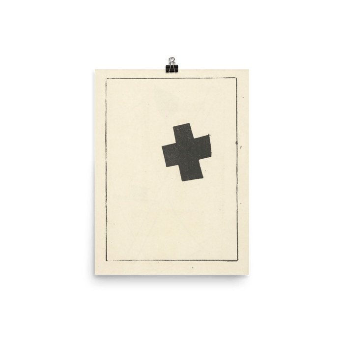 "Small Black Cross" Art Print - Lone Fox