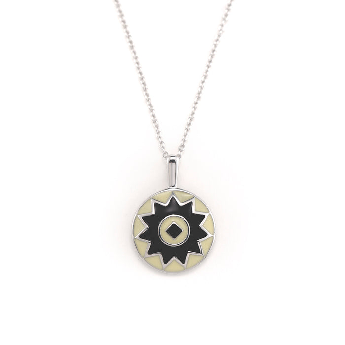 Small Sunburst Round Pendant