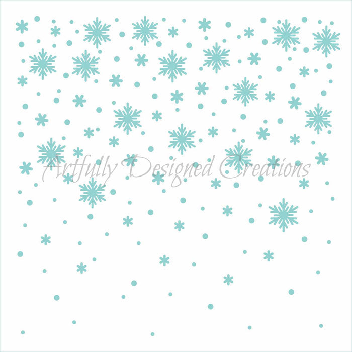 Snowfall Background Stencil