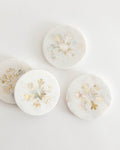 Snowflake Marble & Pearl Coasters - Lone Fox