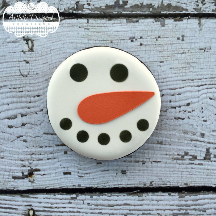 Snowman Face Stencil