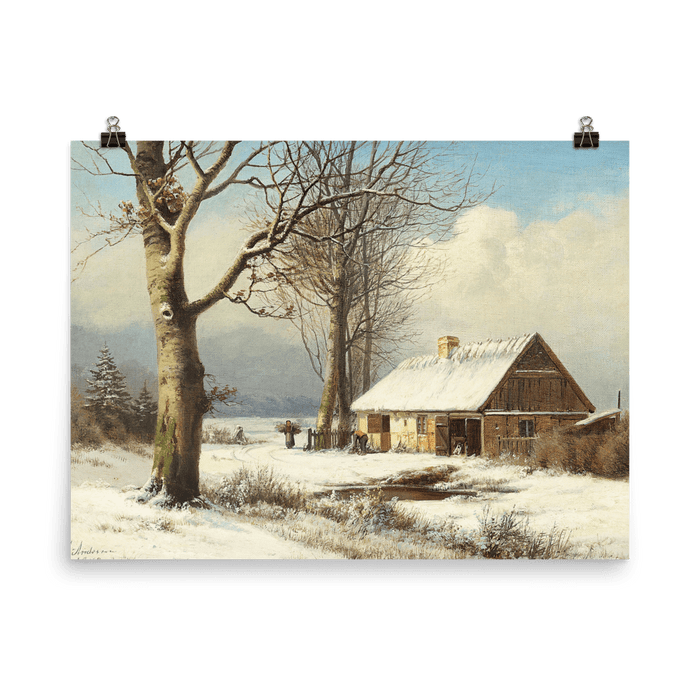 "Snowy Morning" Art Print - Lone Fox