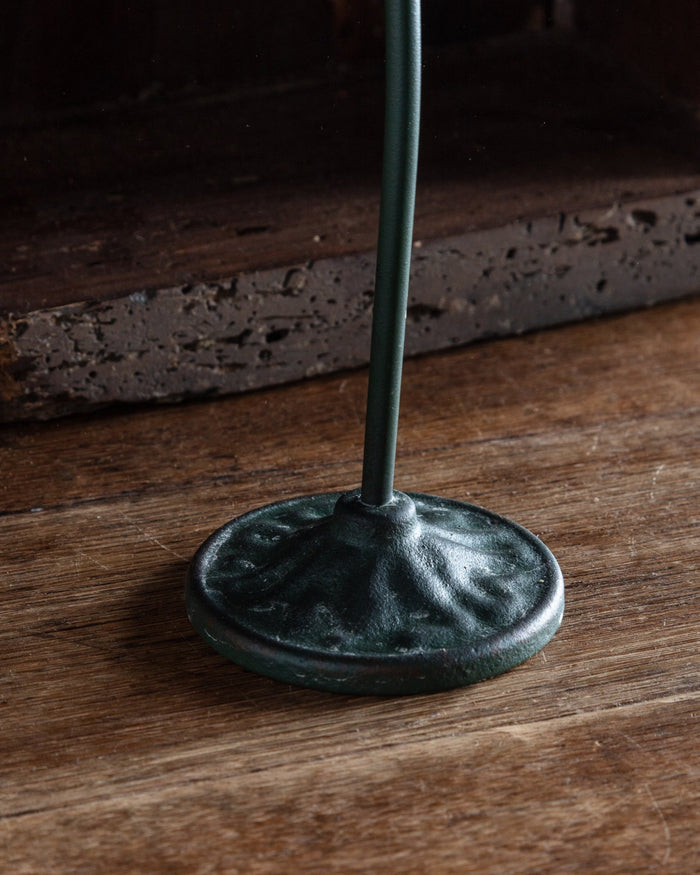 Snowy Pine Sprig Tole Taper Holder - Lone Fox