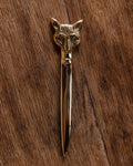 Solid Brass Fox Head Letter Opener - Lone Fox