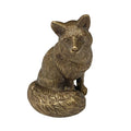 Solid Brass Sitting Fox Paper Weight - Lone Fox