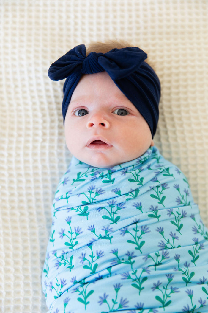 SPRING BLUE FLORAL | SWADDLE
