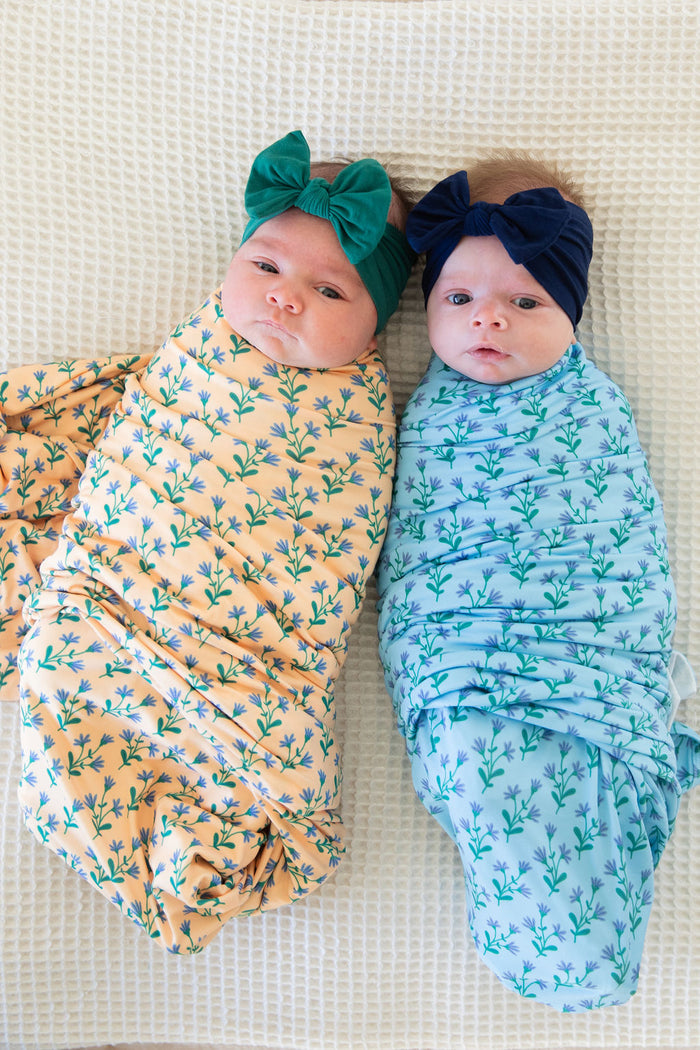 SPRING BLUE FLORAL | SWADDLE