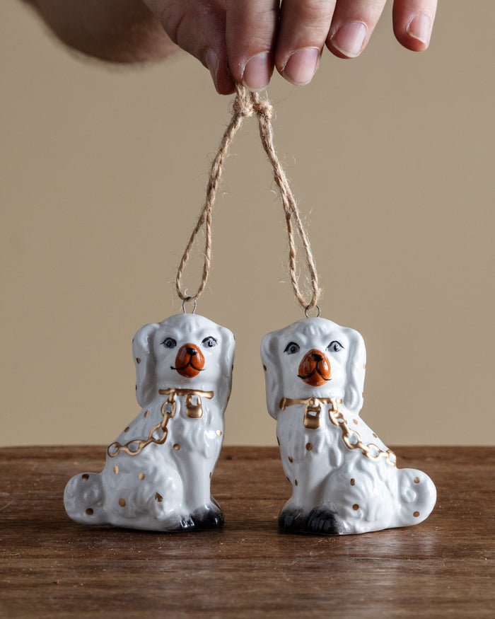 Staffordshire Ceramic Dog Ornaments (Set of 2) - Lone Fox