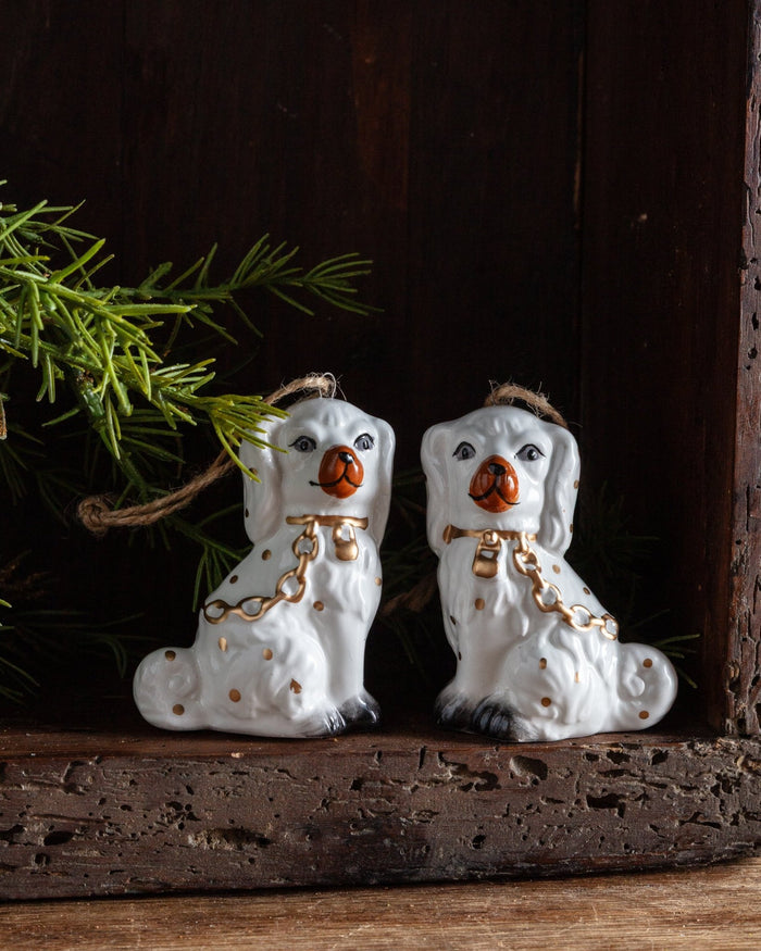 Staffordshire Ceramic Dog Ornaments (Set of 2) - Lone Fox