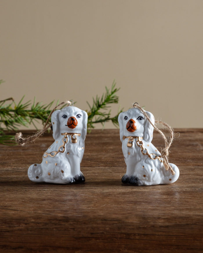 Staffordshire Ceramic Dog Ornaments (Set of 2) - Lone Fox