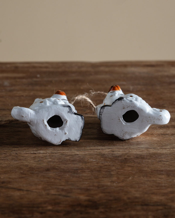 Staffordshire Ceramic Dog Ornaments (Set of 2) - Lone Fox