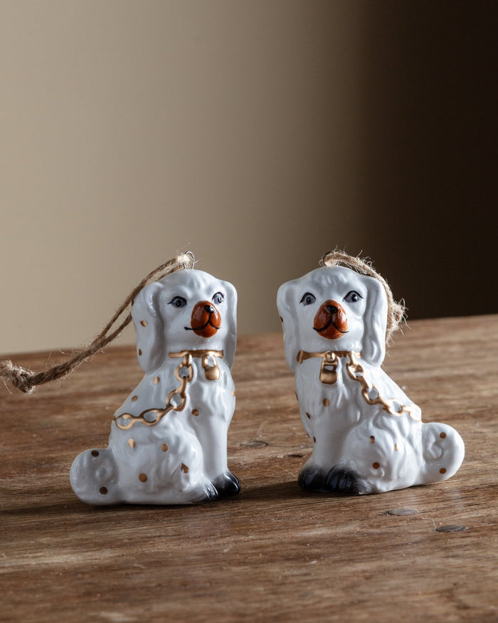Staffordshire Ceramic Dog Ornaments (Set of 2) - Lone Fox