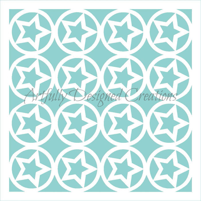 Star in Circle Stencil