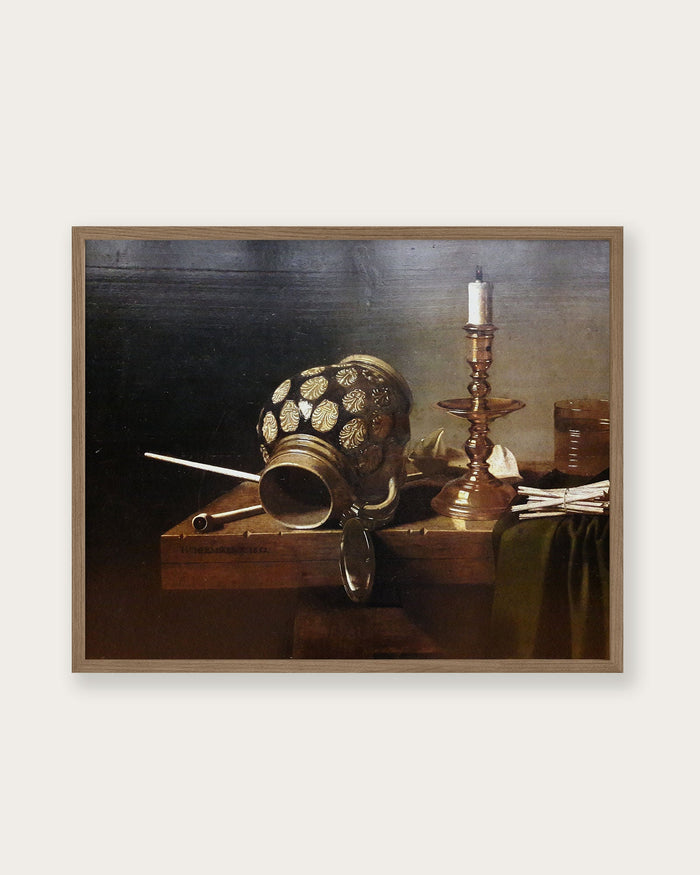 "Still life with jug and candle " Art Print - Lone Fox
