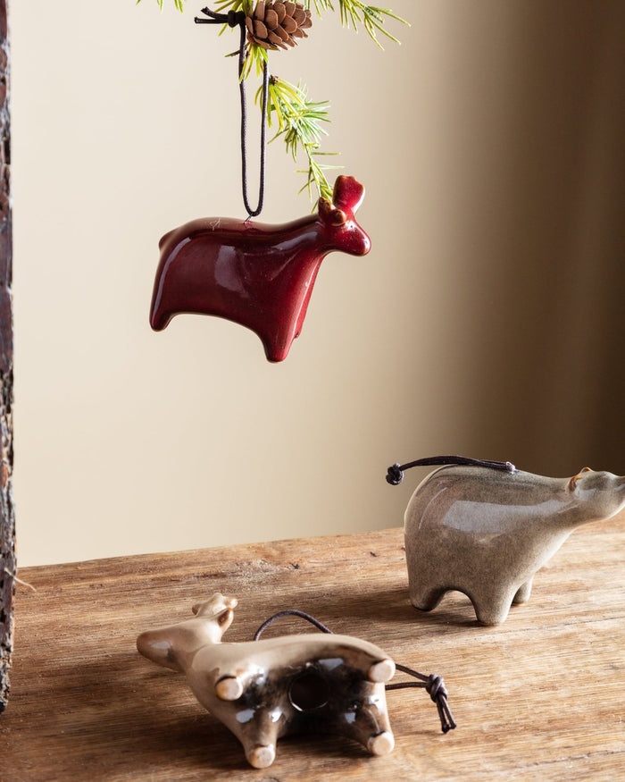 Stoneware Animal Ornaments (Set of 3) - Lone Fox