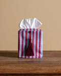 Stripes Blockprint Tissue Box Cover - Lone Fox